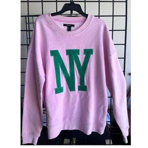 Pink Color Women Sweatshirt Size Small Long Sleeve Pull Over